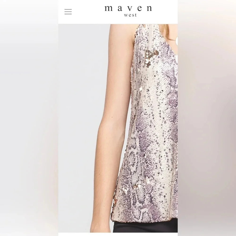 Maven West Python Sequin‎ Tank Top size XS NWT NWT - image 5